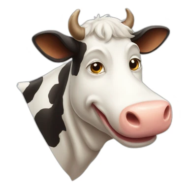 Smiling cow sticker