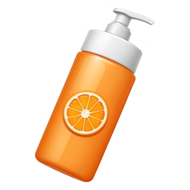 Orange-colored tube type lotion sticker