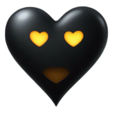 Shining black heart  sticker
