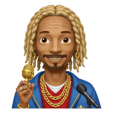 snoop dog with microphone sticker