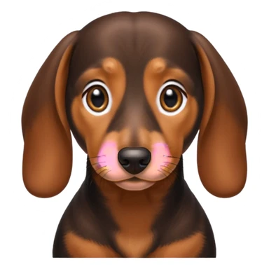 dachshund facing forwards, head and shoulders sticker