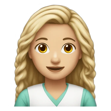 Surgical technical assistance female long hair sticker