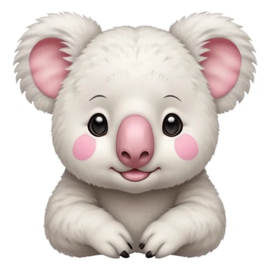 realistic simple cute albino koala sticker