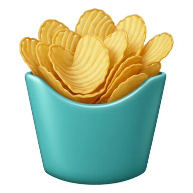 full turquoise colored potato chips sticker