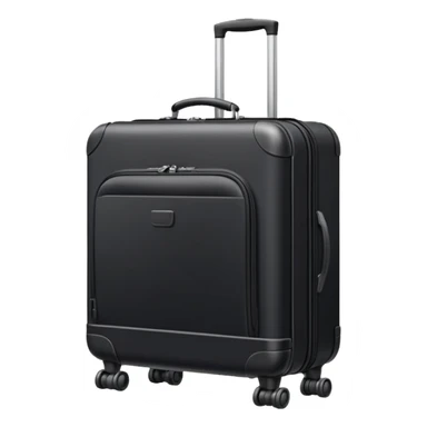 A compact rolling suitcase with a telescopic handle sticker