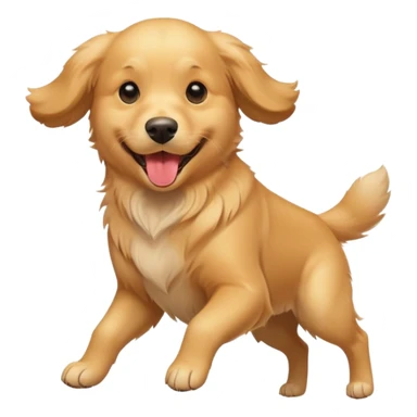 happy golden retriever with frisbee in mouth sticker