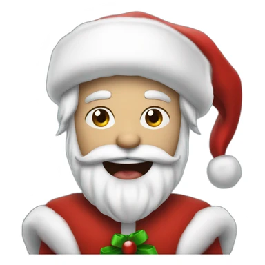 Crazy santa klaus sticker