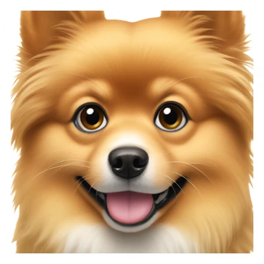 Pomeranian with snow on her nose sticker