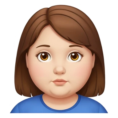 Ein fetes Mädchen das braune Haare hat ung 170 groß ist braune harte und 6. klasse sticker