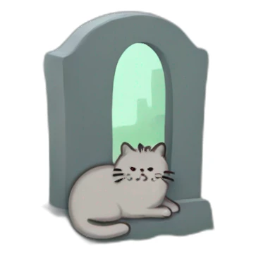 graveyard pusheen sticker