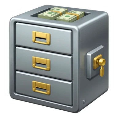 Money safe with money sticker