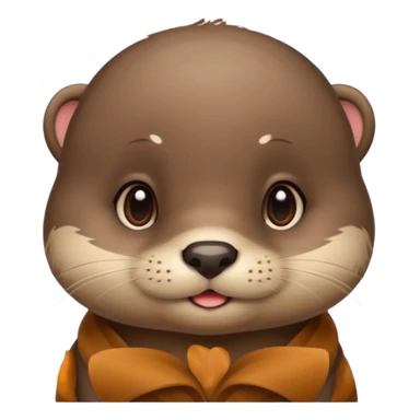 Cute baby otter's face (little cheeks, not much hair) sticker