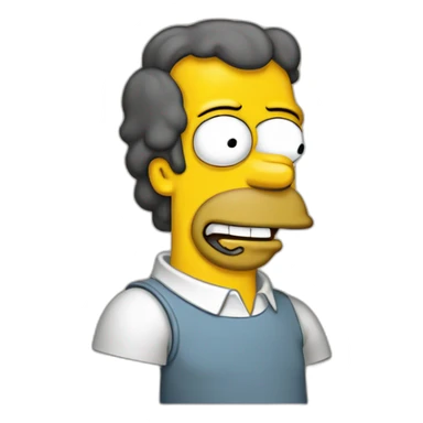 Homer Simpson with different skin colot sticker