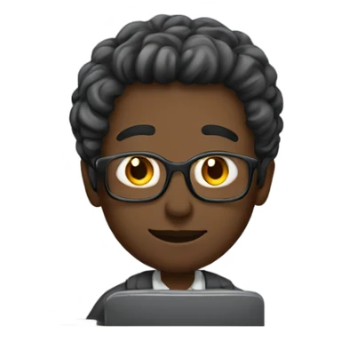 human wearing a desk sticker