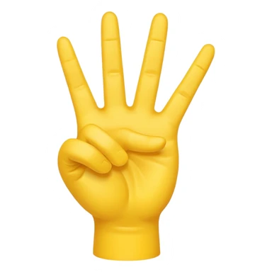 Right yellow hand
Peace sign but with thumb extended out  sticker