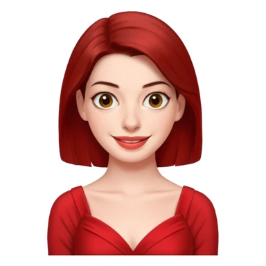Anne Hathaway in red dress, cute sticker