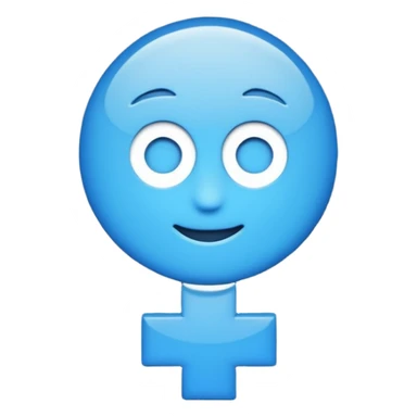 male gender symbol, simple blue color, classic emoji style, suitable for Discord role icon sticker