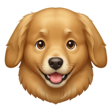 I want an emoji of a goldenretriever with this emoji 😱 sticker