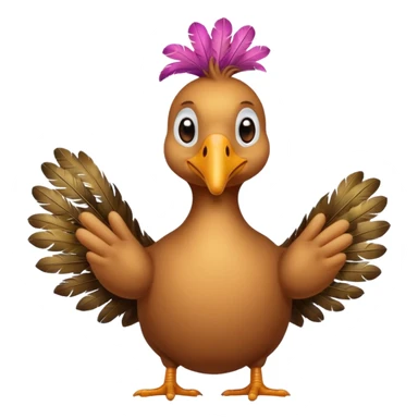 dodo crossing fingers for good luck sticker