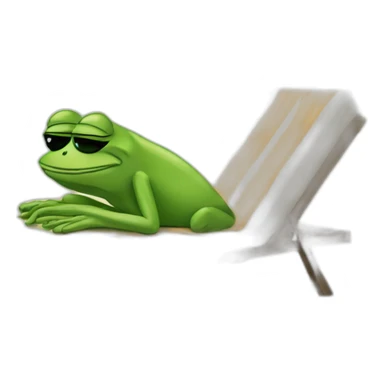 Pepe the frog sunbathing sticker