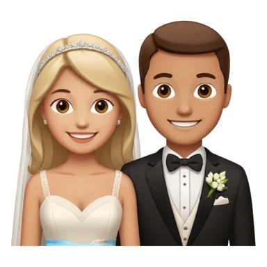 Wedding Modern Classic 2 people sticker