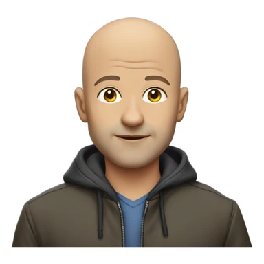 bald guy in jacket cosplay sticker