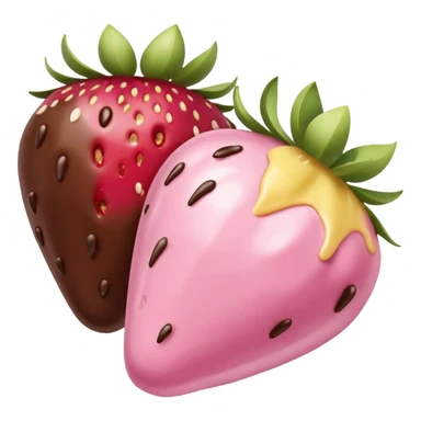 Chocolate-covered strawberries in soft pink, beige and yellow pastel colors sticker