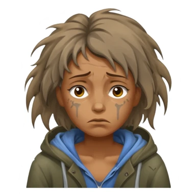 a homeless woman sticker