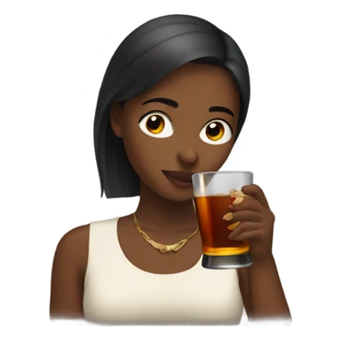 Girl drinking hennessy  sticker