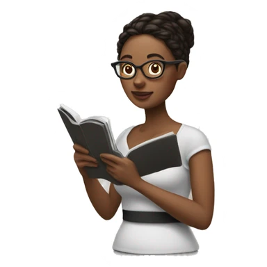 Woman reading on a kindle oasis sticker