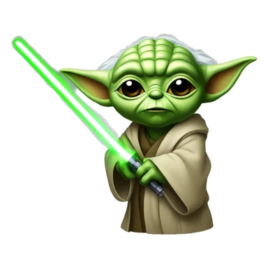 Yoda avec un sabre laser sticker