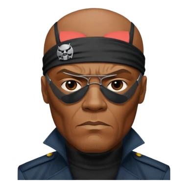 Nick Fury Samuel L. Jackson face only  sticker