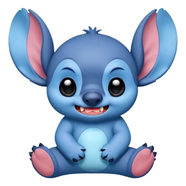 crie um memoji do personagem stitch onde ele esteja de pijama com carinha de sono sticker