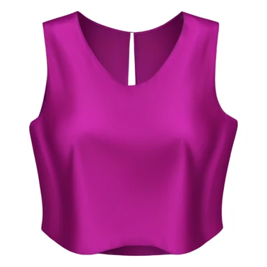 Realistic magenta cut out silk crop top blouse. sticker
