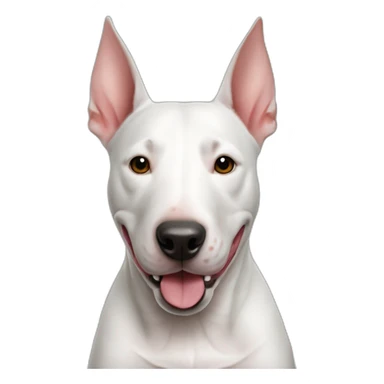 Bull terrier avec une pastèque sur la tête sticker