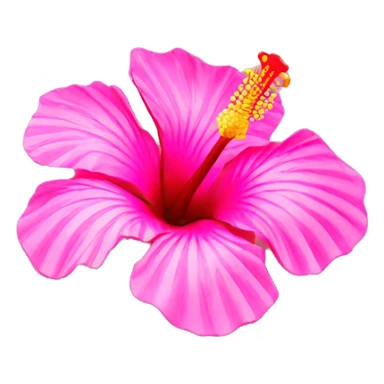 pink hibiscus flower hairclip sticker