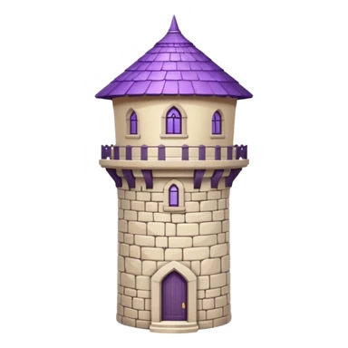 single exile tower with purple roof and cream walls sticker