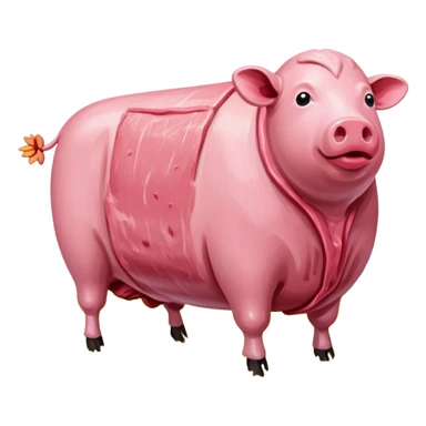 van gogh pink SPAM  meat flowers landscape sticker