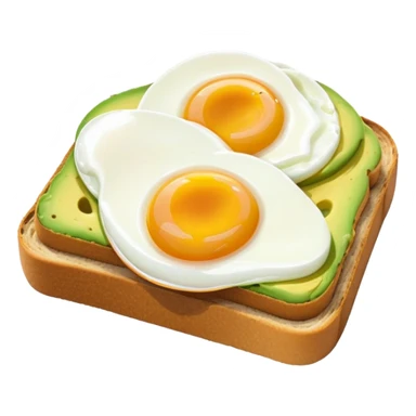 Avocado toast with a poached egg on top sticker