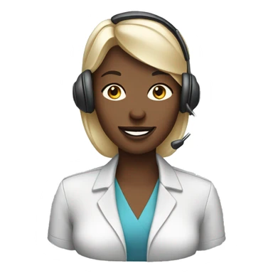 Call center lady pale sticker