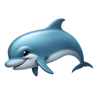 Dolphin with a mischievous smirk sticker