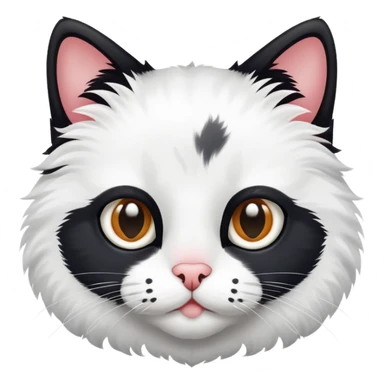 Black and white cat with dot on his nouse  sticker