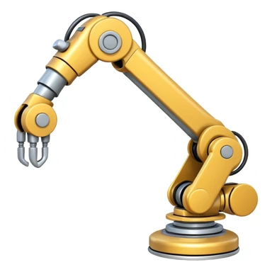 Industrial Arm – Silver robotic arm, gripping tool sticker
