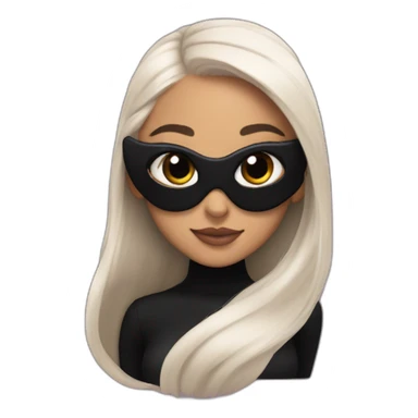 Ariana grande with  black rabbit mask sticker