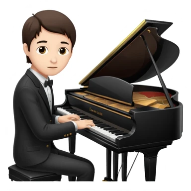 a pianist is playing the piano sticker