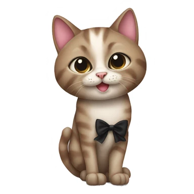 Cat with heels sticker