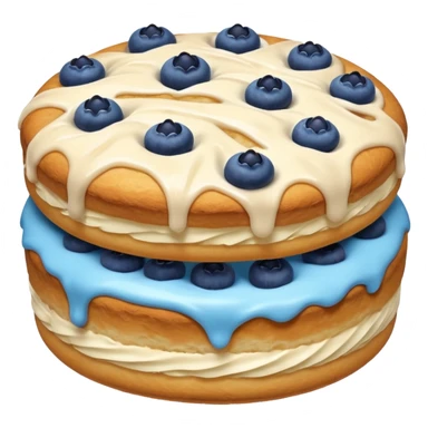 blueberry biscuit with no filling and icing swirl on top sticker