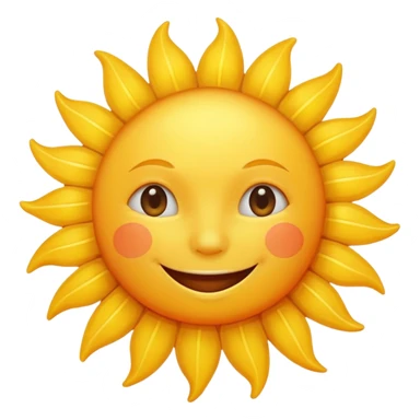smiling sun, simple, cheerful sticker