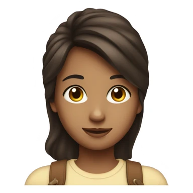 Brunette girl in love with boy sticker