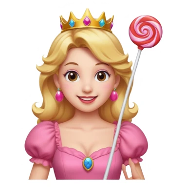 Princess peach with a lollipop sticker